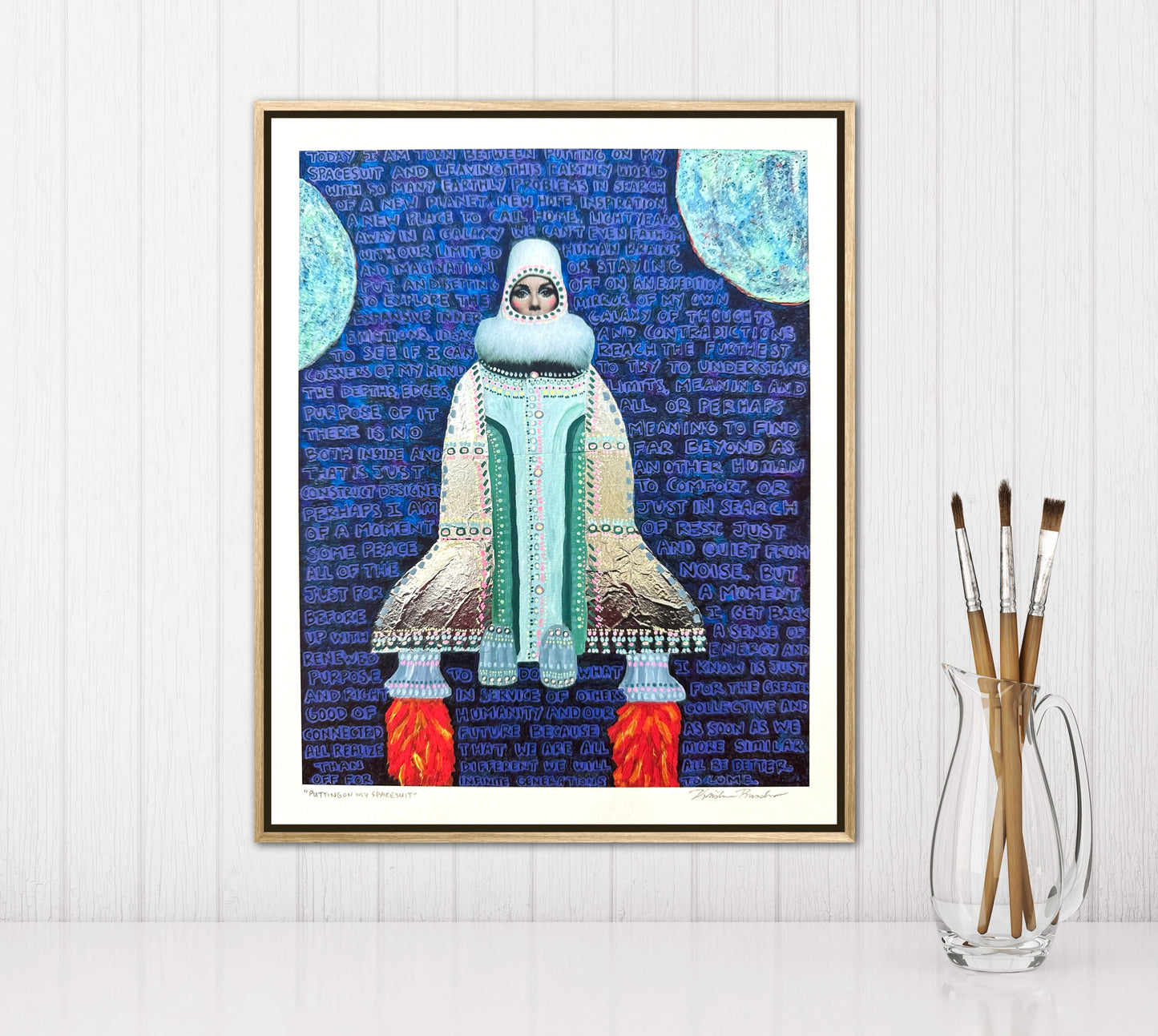 “Putting on My Spacesuit” Giclée Fine Art Print 8x10in or 4x5in